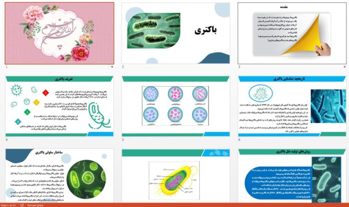 دانلود جذاب ترین پاورپوینت باکتری