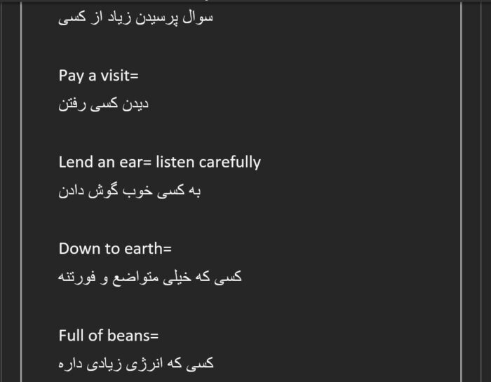 اصطلاحات فوق کاربردی انگلیسی برای مکالمه روزمره