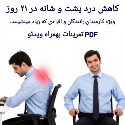 بسته راهنمای رفع درد گردن، پشت و شانه برای کارمندان و رانندگان در محل کار در 21 روز