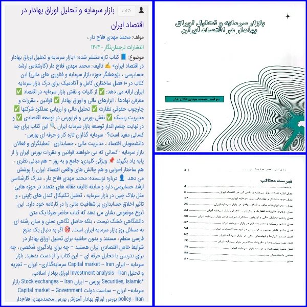 کتاب بازار سرمایه و تحلیل اوراق بهادار در اقتصاد ایران
